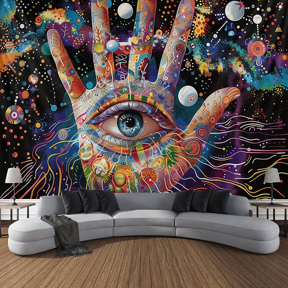 Fantasy Trippy Eye Graffiti Wandteppich Wanddekoration großer Wandteppich Wanddeko Fotografie Kulisse Decke Vorhang Home Schlafzimmer Wohnzimmer Dekoration Lightinthebox