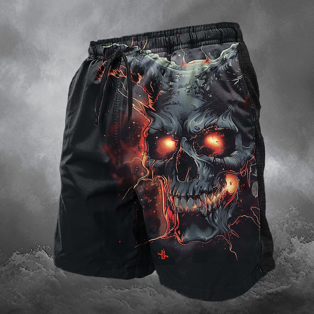 Herren Totenkopf Motiv Drache Skelett Sweathose Mittlere Taillenlinie Vintage Designer Punk Gothic Casual Festtage Klub Designer Bekleidung Lightinthebox