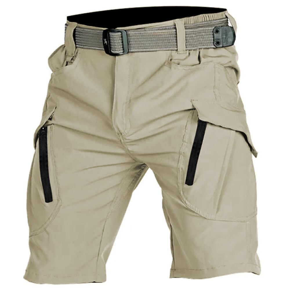 Herren Taktische Shorts Cargo Shorts Kurze Hosen Tasche mit Reißverschluss Glatt Wasserdicht Atmungsaktiv Outdoor Täglich Ausgehen Modisch Brautkleider schlicht Schwarz Grün Lightinthebox