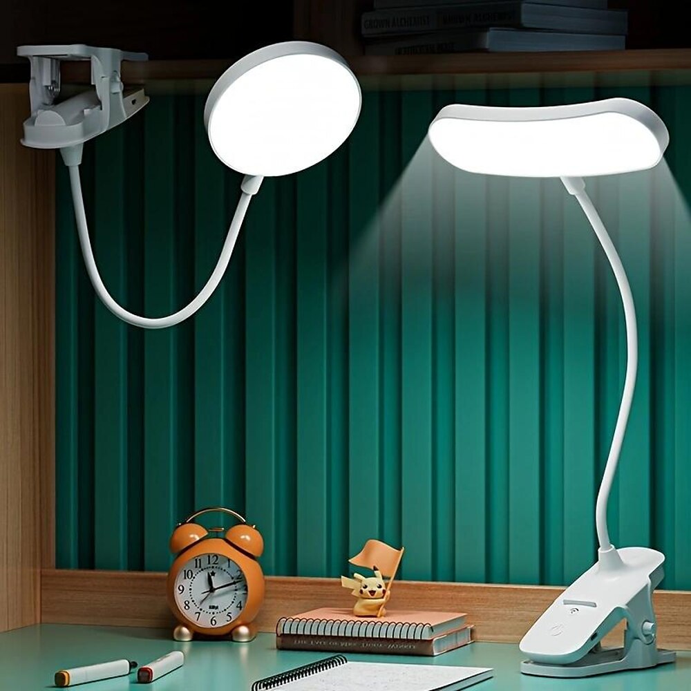 1-teilige Schreibtischlampe mit USB-Ladefunktion und verstellbarer Klemme, LED-Tischlampe mit sanftem Leselicht, Nachttisch-Buchlicht, sanftes Nachtlicht, LED-Touch-Dimmen, Augenschutz, ideal für Nachttische oder Schreibtische Lightinthebox