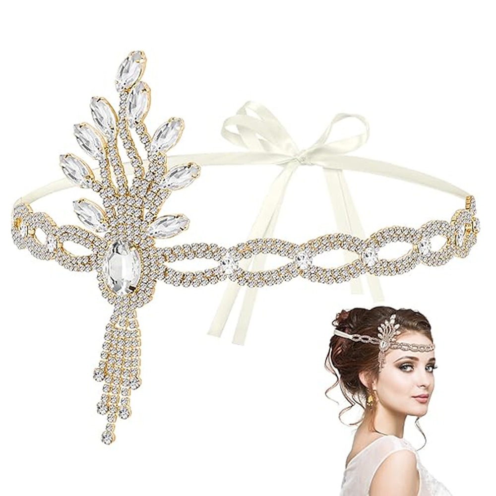 Kopfbedeckung Flapper Stirnband Retro Vintage Strass Aleación Für Der große Gatsby Cosplay Karneval Damen Modeschmuck Modeschmuck Lightinthebox