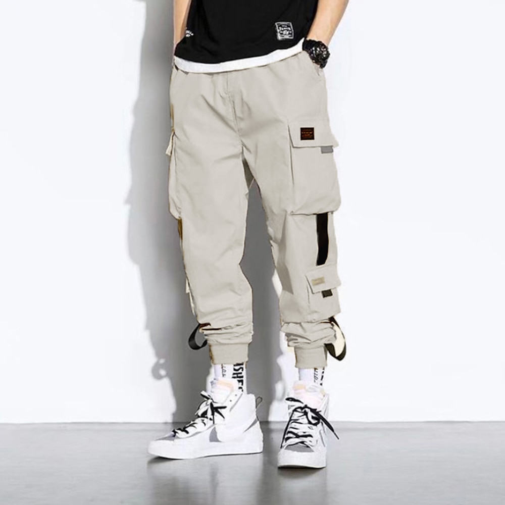 Herren Cargohose Cargohosen Cargohose Jogginghose Jogger Hose Hosen Abgeschnittene Hose Kordelzug Elastische Taille Multi Pocket Buchstabe Komfort tragbar Casual Täglich Festtage Sport Modisch Lightinthebox