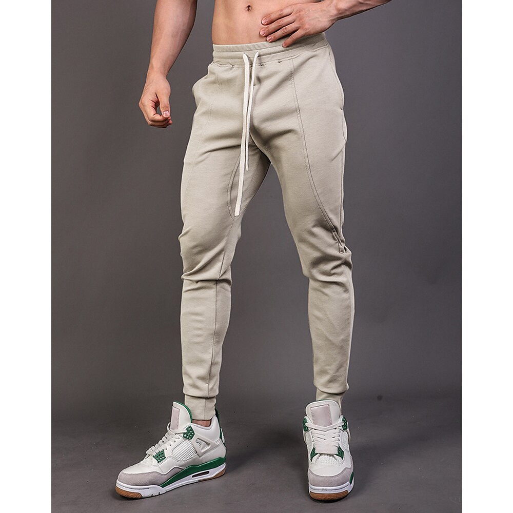 Herren Sporthose Trainingshose Track Pants Tasche Kordelzug Elastischer Bund Hosen / Regenhose Outdoor Sport Natur Sportlich Baumwolle Atmungsaktiv Weich Marathon Laufen Trainieren Reguläre Passform Lightinthebox