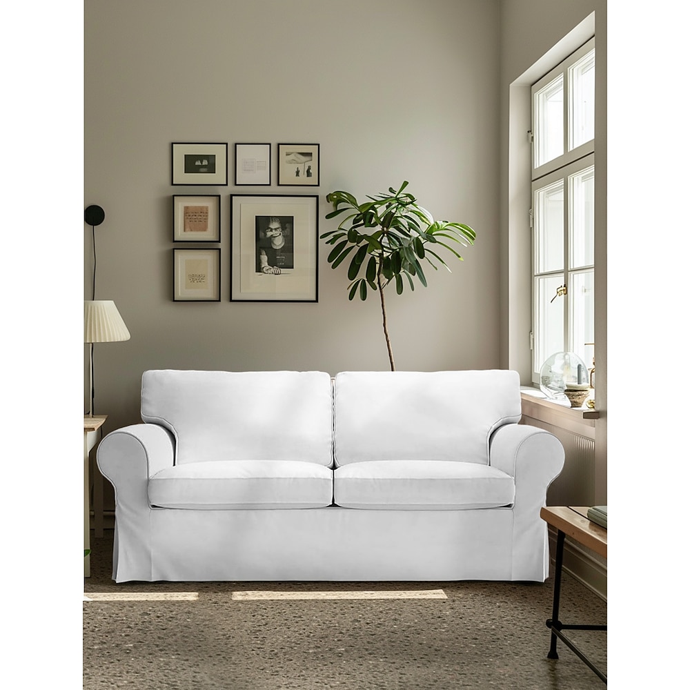 Ektorp-2-Sitzer-Sofabezug, Ikea Sessel Bezug Ektorp-Loveseat-Sofabezug mit 2 Kissenbezügen und 2 Rückenlehnenbezügen, Ektorp-Schonbezug, waschbarer Möbelschutz Lightinthebox