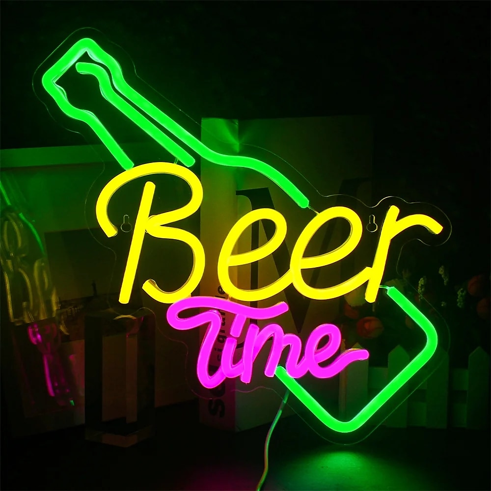 Oktoberfest Bierzeit LED Neonschild Licht Shop Bar Restaurant Hotel Dekolicht Neon Schlafzimmer Wand Küche personalisiertes Dekor Nachtlicht USB 1Stk Lightinthebox