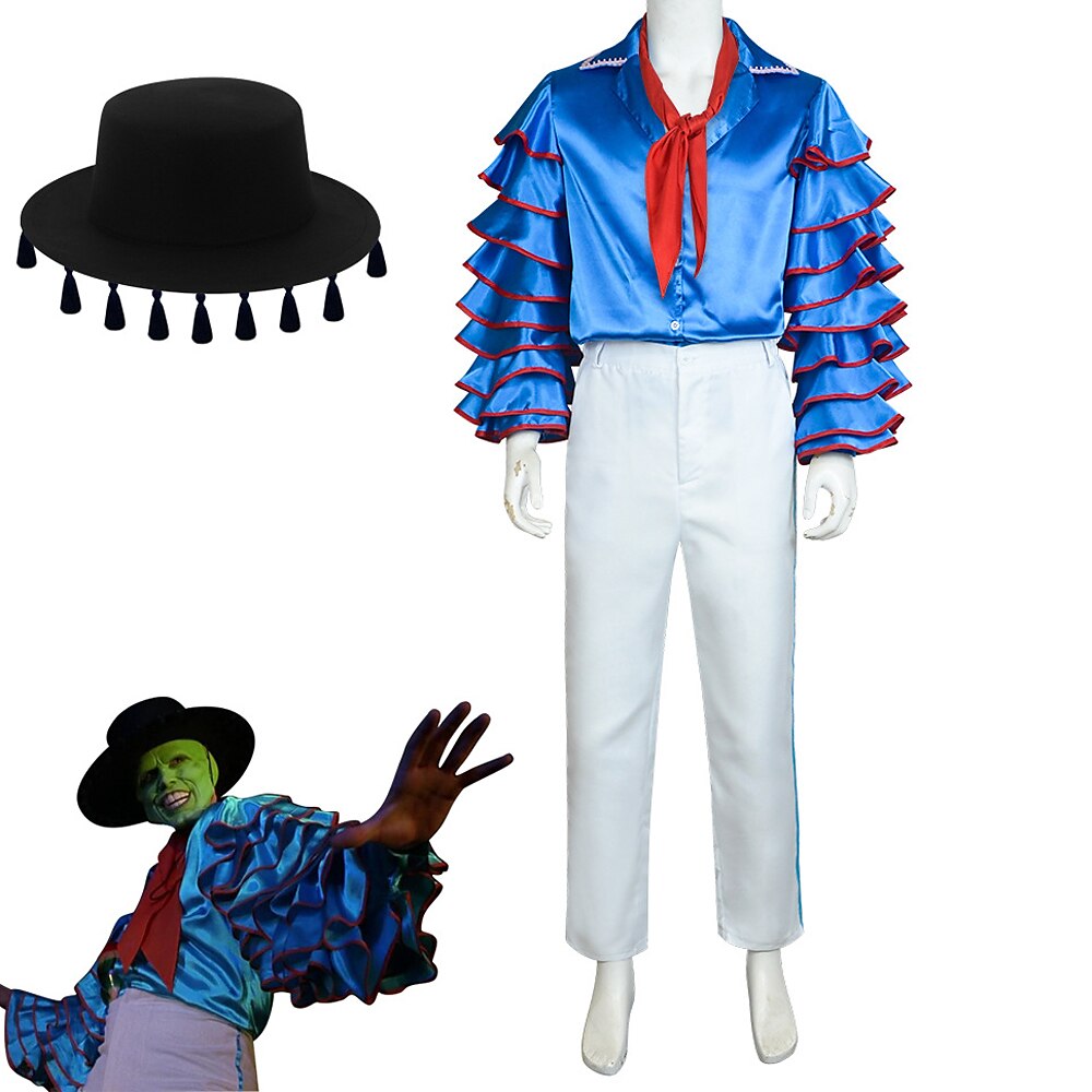 Die Maske Stanley Ipkiss Bluse / Hemd Hosen Mützen Erwachsene Herren Grusel Party / Abend Karneval Maskerade Einfaches Karnevalskostüm Lightinthebox