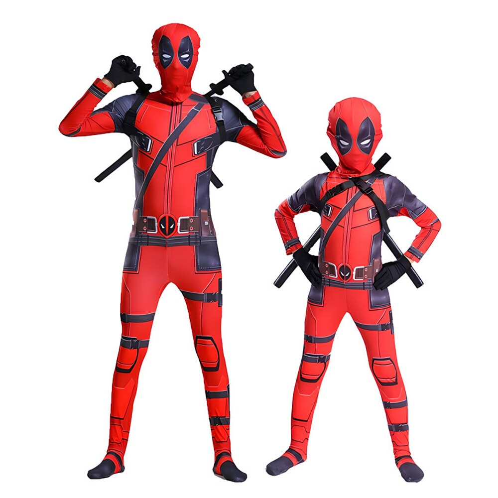 Deadpool und Wolverine Totes Schwimmbad Cosplay Kostüm Bodysuits Herren Jungen Film Cosplay Karneval Maskerade Party / Abend Lightinthebox