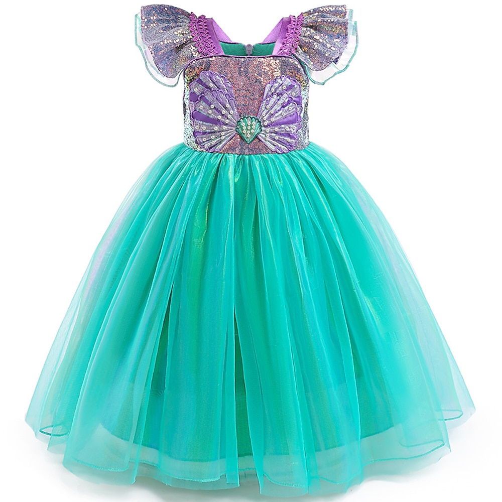 Kleine Meerjungfrau Märchen Ariel Prinzessin Kleid Kostüm Blumenmädchen Kleid Mädchen Film Cosplay Cosplay Karneval Leistung Party Lightinthebox