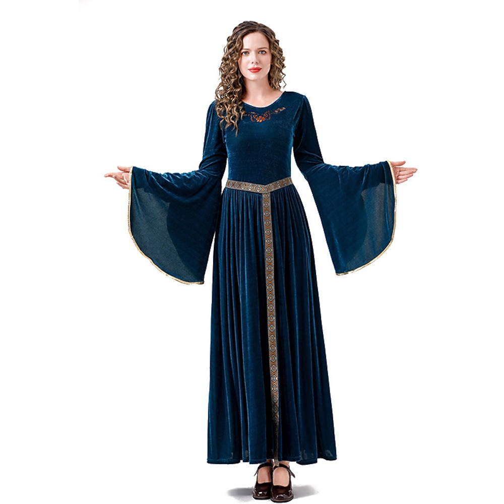 Mittelalterlich Renaissance Cocktailkleid Ballkleid Vikinger Outlander Damen Halloween Karneval Maskerade Veranstaltung / Fest LARP Ren Faire Erwachsene Kleid Lightinthebox