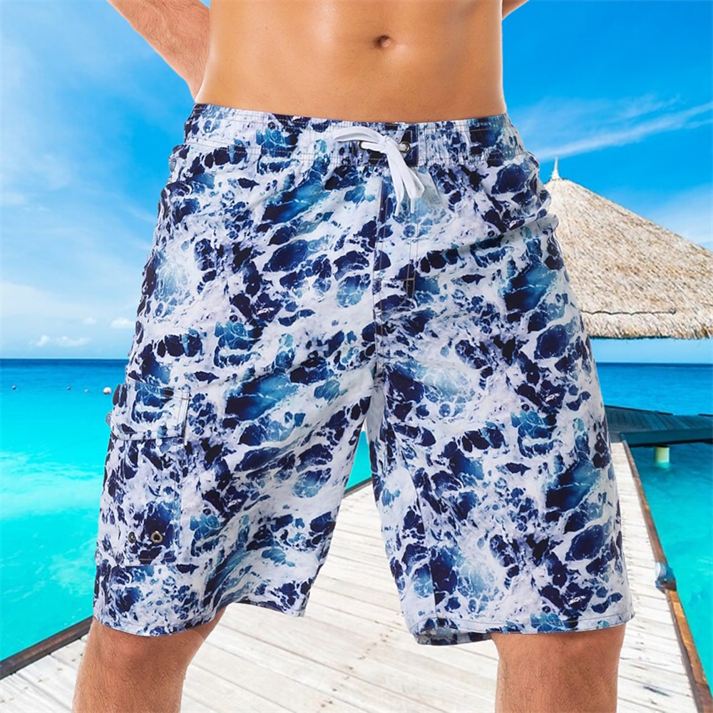 Herren Bademode Surfshorts Badehose Schwimmshorts kurz Surfshorts Boardshorts Badeshorts Tasche Kordelzug Elastischer Bund Kurze Hose Outdoor Sport Natur Strand Herbst Schnelltrocknend Lightinthebox