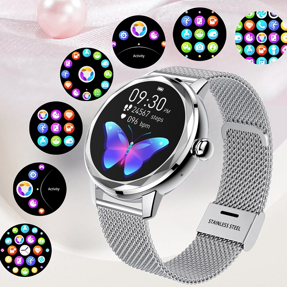 G208 Smart Watch 1,19 Zoll Smartwatch Fitness Laufuhr Kabelloser Schrittzähler Anruferinnerung Aktivitätstracker Kompatibel mit Android iOS Damen Herren Lange Standby-Freisprechanrufe Wasserdicht Lightinthebox