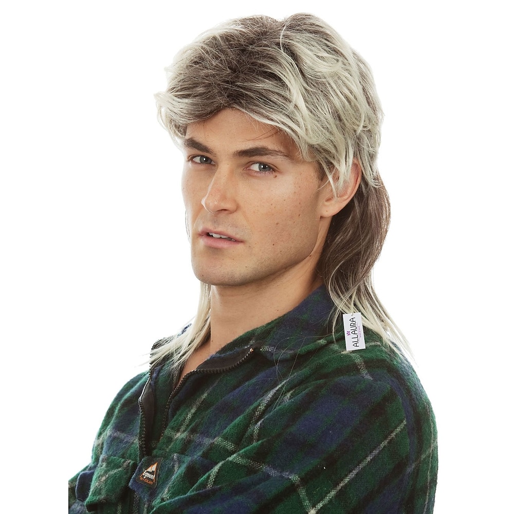 blonde Vokuhila-Perücken für Männer 70er-80er-Kostüme Herren-Fancy-Party 80er-Jahre-Herren-Perücke Joe Dirt Wig Herren-Vokuhila-Perücke George Michael Vokuhila-Perücke Männer Karnevalsperücken Lightinthebox