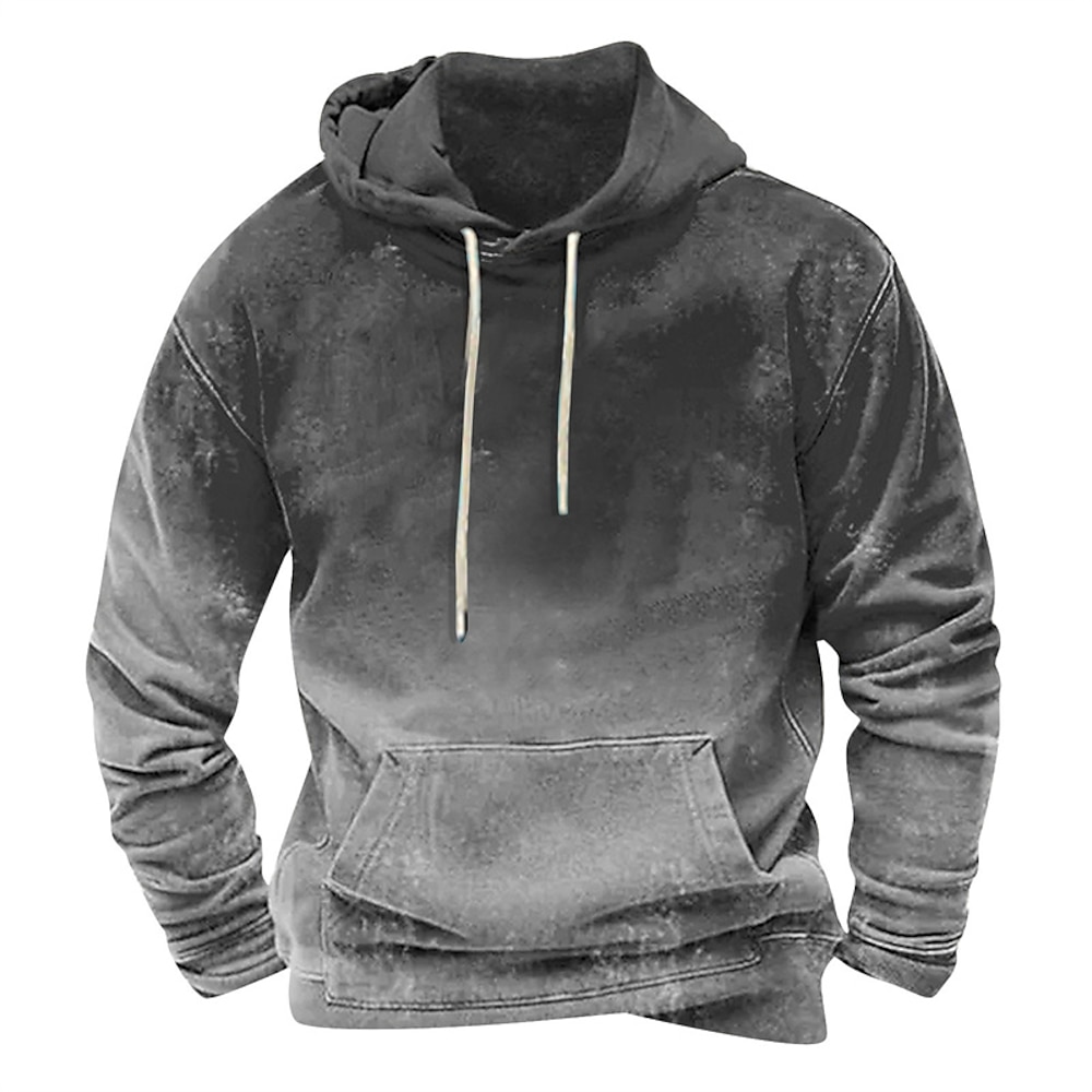 Herren Hoodie Sweatshirt Kapuze Blau Orange Grün Grau Mit Kapuze Farbblock Tasche Sport Natur Täglich Festtage Strassenmode Basic Brautkleider schlicht Frühling Herbst Bekleidung Kapuzenpullover Lightinthebox