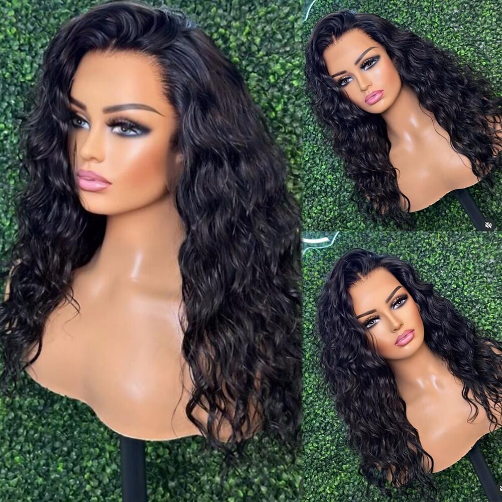Wasserwelle Remy Haar Lace Front Perücken für Frauen 100% brasilianisches reines Haar Lace Front Echthaar Perücken Lightinthebox