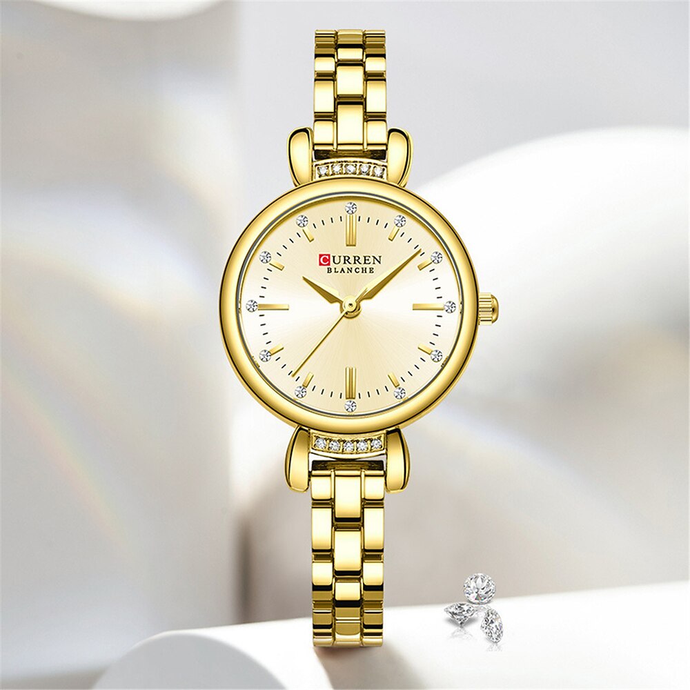 CURREN Damen Quarz uhr Minimalistisch Modisch Lässige Uhr Armbanduhr WASSERDICHT Dekoration Edelstahl Beobachten Lightinthebox