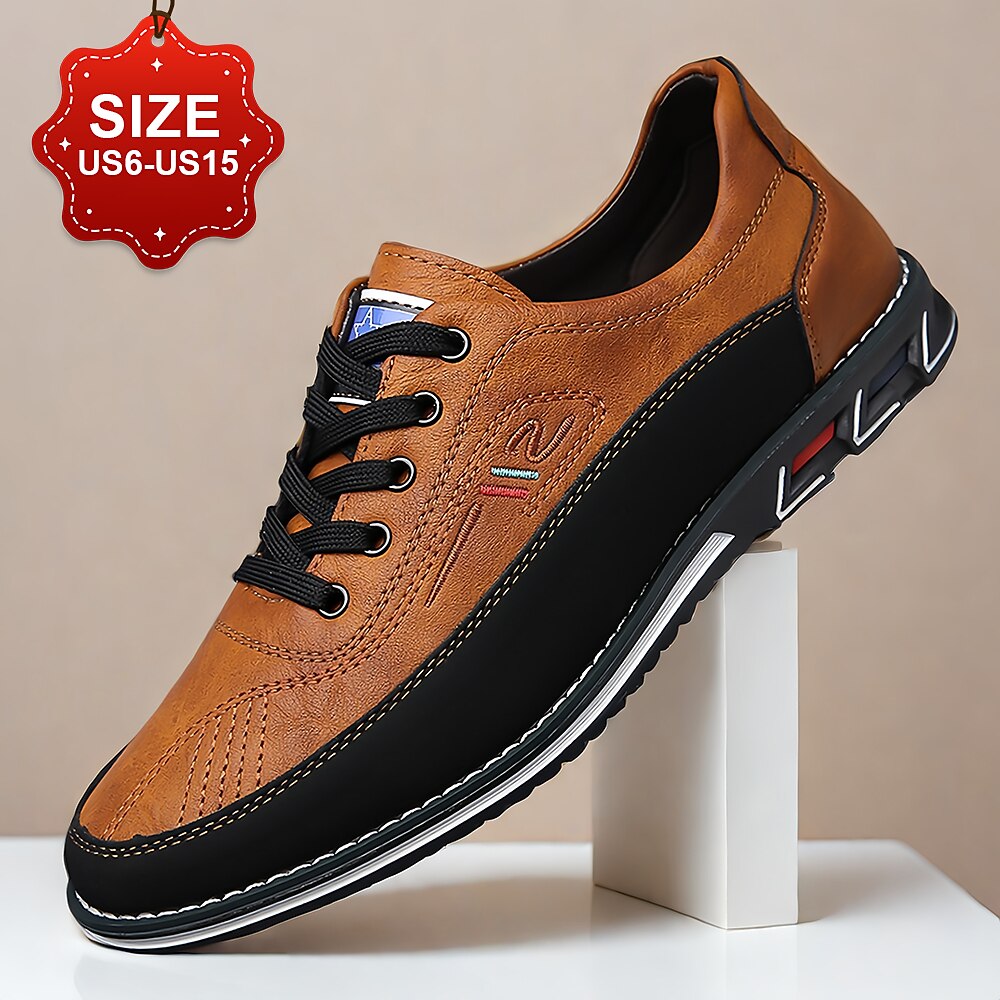 Herren Outdoor Stickerei Abendschuhe Übergrössen Komfort Schuhe Wanderschuhe Brautkleider schlicht Chinoiserie Britisch Täglich Party Abend PU Leder Warm Stiefeletten / Stiefeletten Schnürsenkel Lightinthebox
