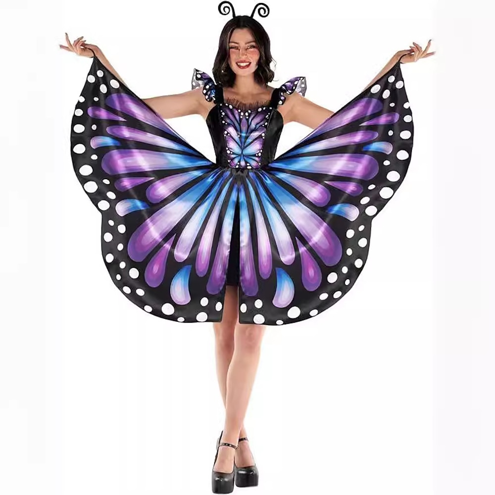 Schmetterling Faschingskostüme Kleid Stirnband Erwachsene Damen Lustiges Kostüm Party Karneval Einfaches Karnevalskostüm Lightinthebox