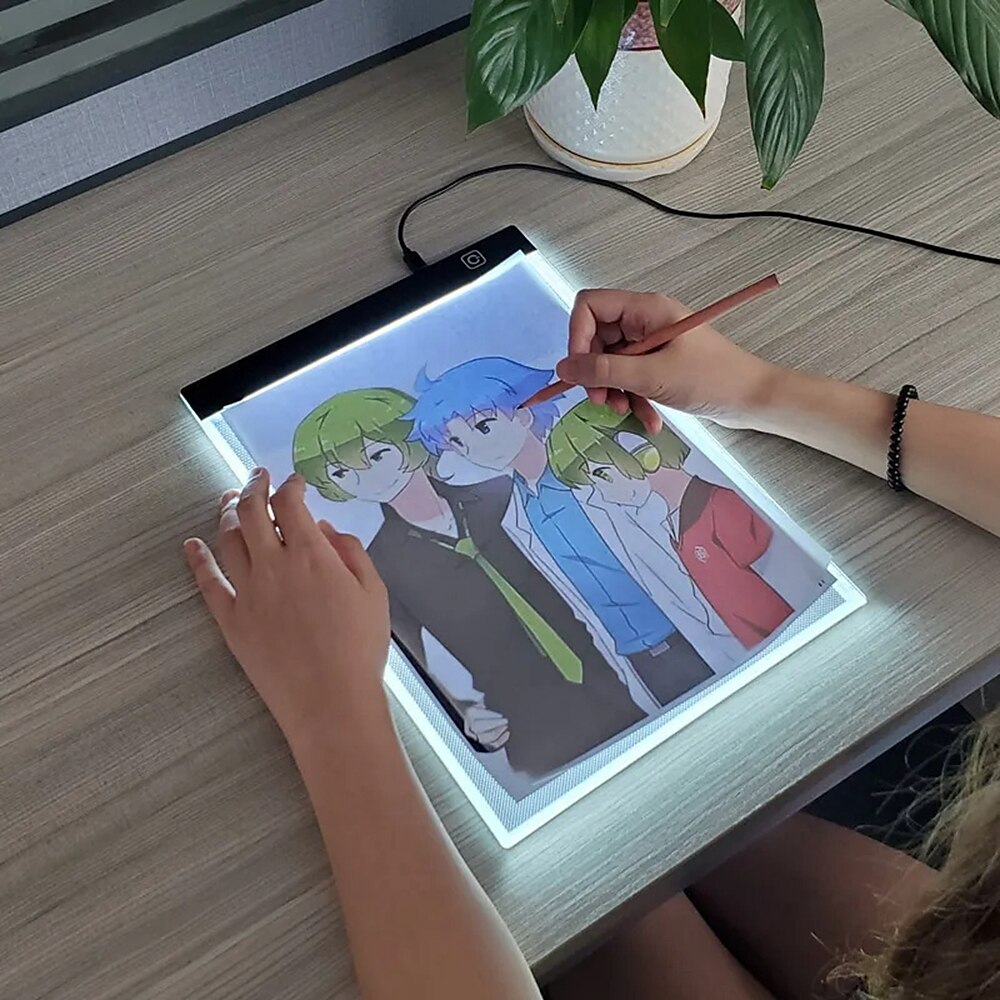 A5 ultradünne tragbare LED-Lichtbox mit USB-Stromversorgung, LED-Spurlichtpad für Künstler, die Diamantmalerei zeichnen, skizzieren Lightinthebox