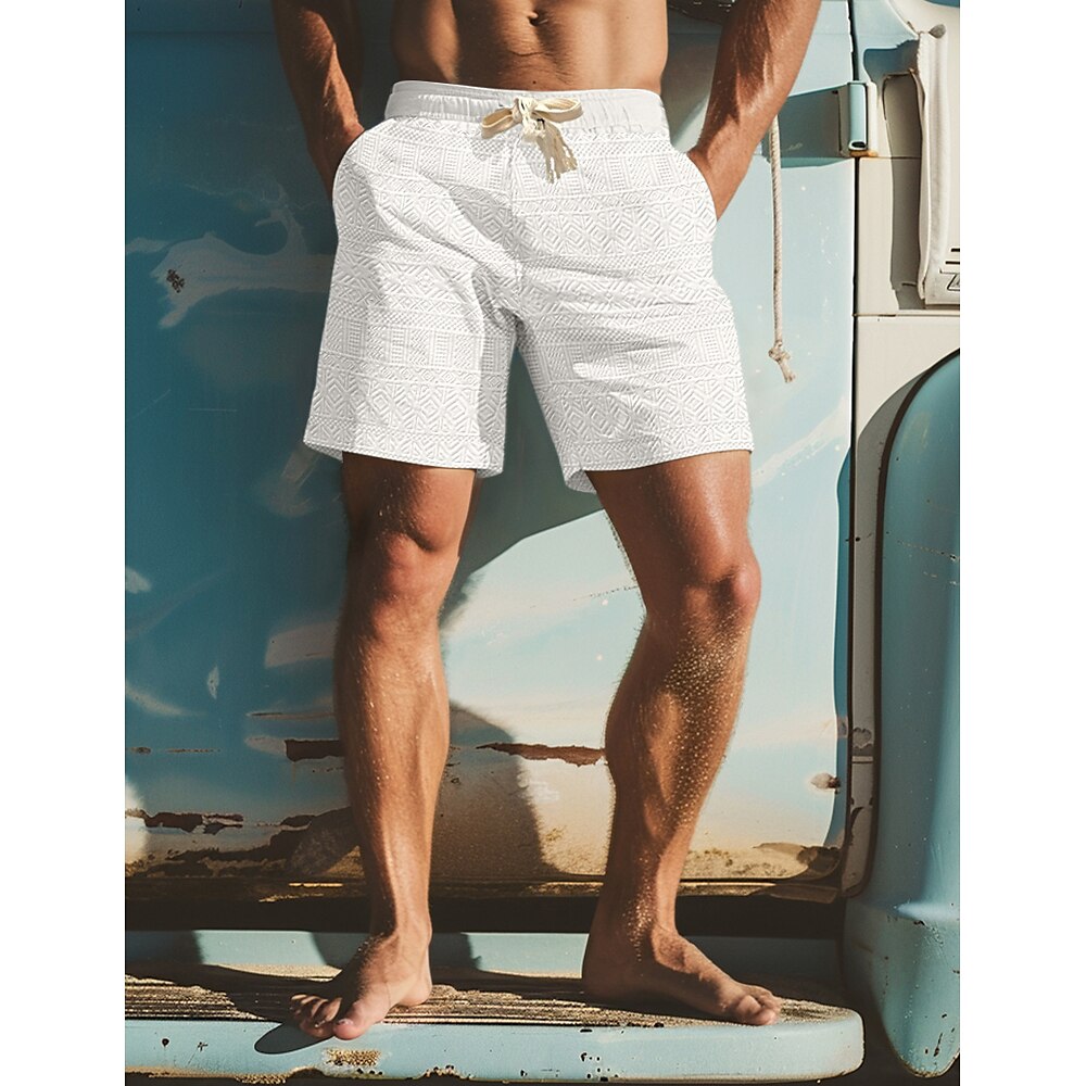 Herren Aktiv Sweatshorts Kurze Hose Shorts Kurze Hosen Sommer-Shorts Kordelzug Elastische Taille Gerade geschnitten Glatt Komfort Atmungsaktiv Kurz Casual Täglich Festtage Sport Modisch Schwarz Weiß Lightinthebox