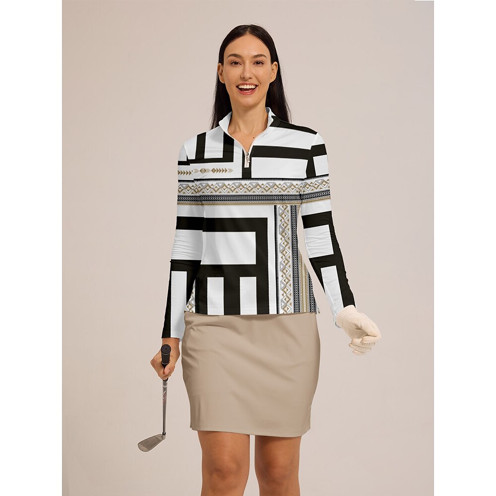 Damen poloshirt Schwarz Langarm Shirt Damen-Golfkleidung, Kleidung, Outfits, Kleidung Lightinthebox