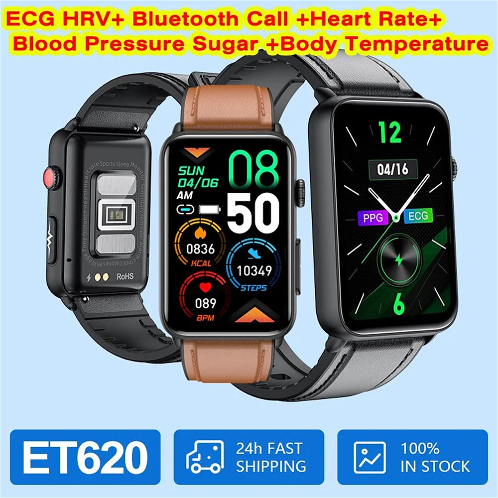 et620 Smart Watch 1,57 Zoll EKG-Tracker Bluetooth Anruf Herzfrequenz Blutdruck Gesundheitsüberwachung Sportarmband Smartwatch Lightinthebox