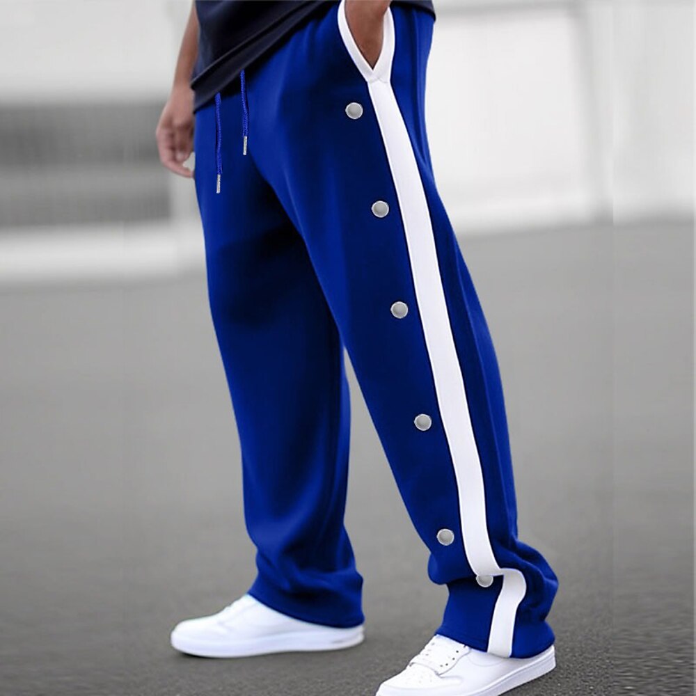 Herren Jogginghose Trainingshose Jogginghose mit weitem Bein Jogginghose Jogger Hose Hosen Jogginghose mit geradem Bein Kordelzug Elastische Taille Seitentaste Glatt Komfort Atmungsaktiv Outdoor Lightinthebox