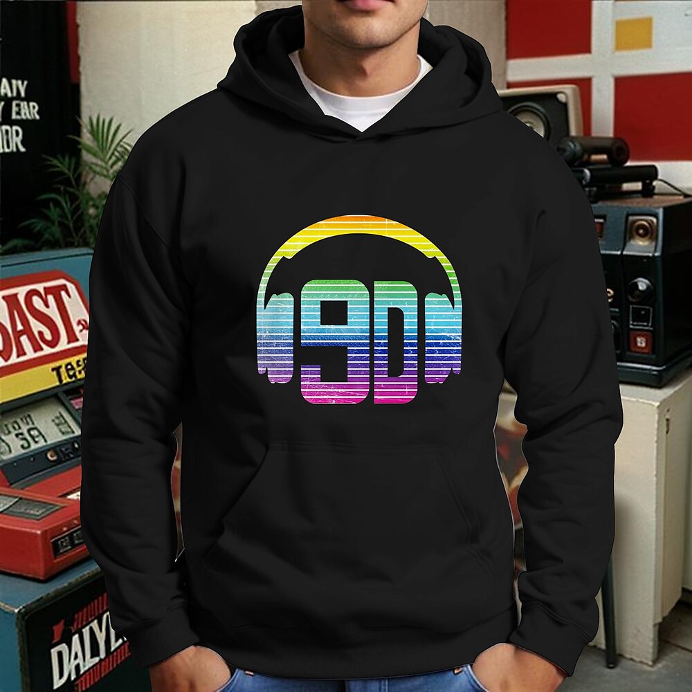 Retro Vintage Hoodie 90er Jahre für Herren Erwachsene Baumwollmischung Hot Stamping Party Casual Daily Lightinthebox