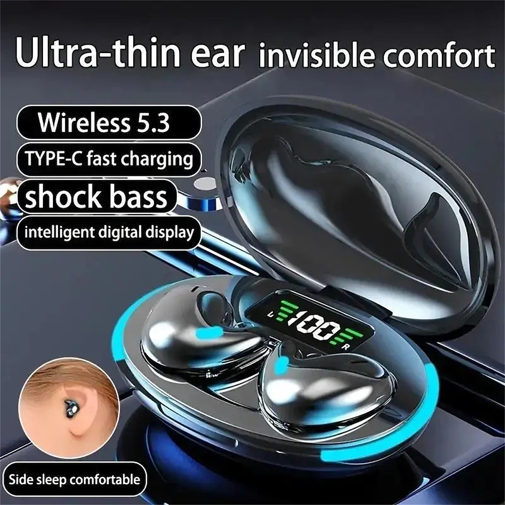 x55 tws Mini-Ohrhörer bt5.3 kabelloser Kopfhörer IPX5-Kopfhörer mit Rauschunterdrückung Sport-Bluetooth-Ohrhörer Stereo-Musik-Headset Lightinthebox