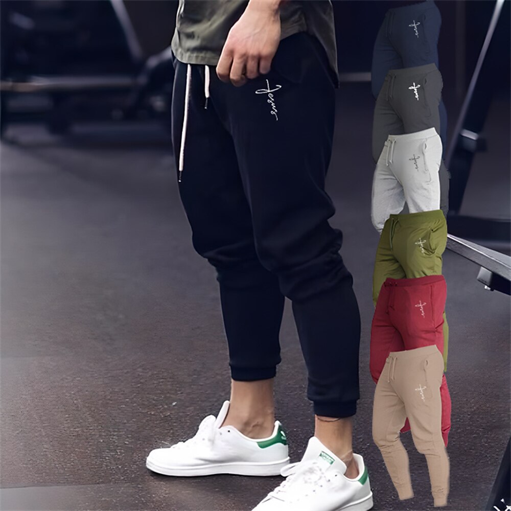 Herren Jogginghose Jogger Sporthose Sportliche Hosen GYM-Hose Tasche Kordelzug Elastischer Bund Hosen / Regenhose Outdoor Sport Natur Sportlich Herbst Atmungsaktiv Weich Marathon Laufen Trainieren Lightinthebox