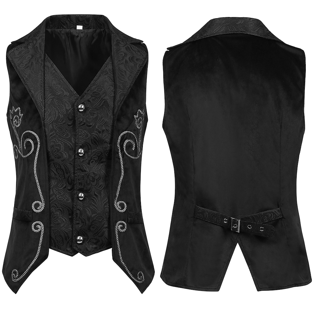 Retro Vintage Mittelalterlich Renaissance Weste Ren Faire Prinz Ritter Herren königlich Steampunk Halloween Karneval Maskerade Party / Abend Erwachsene Weste Lightinthebox