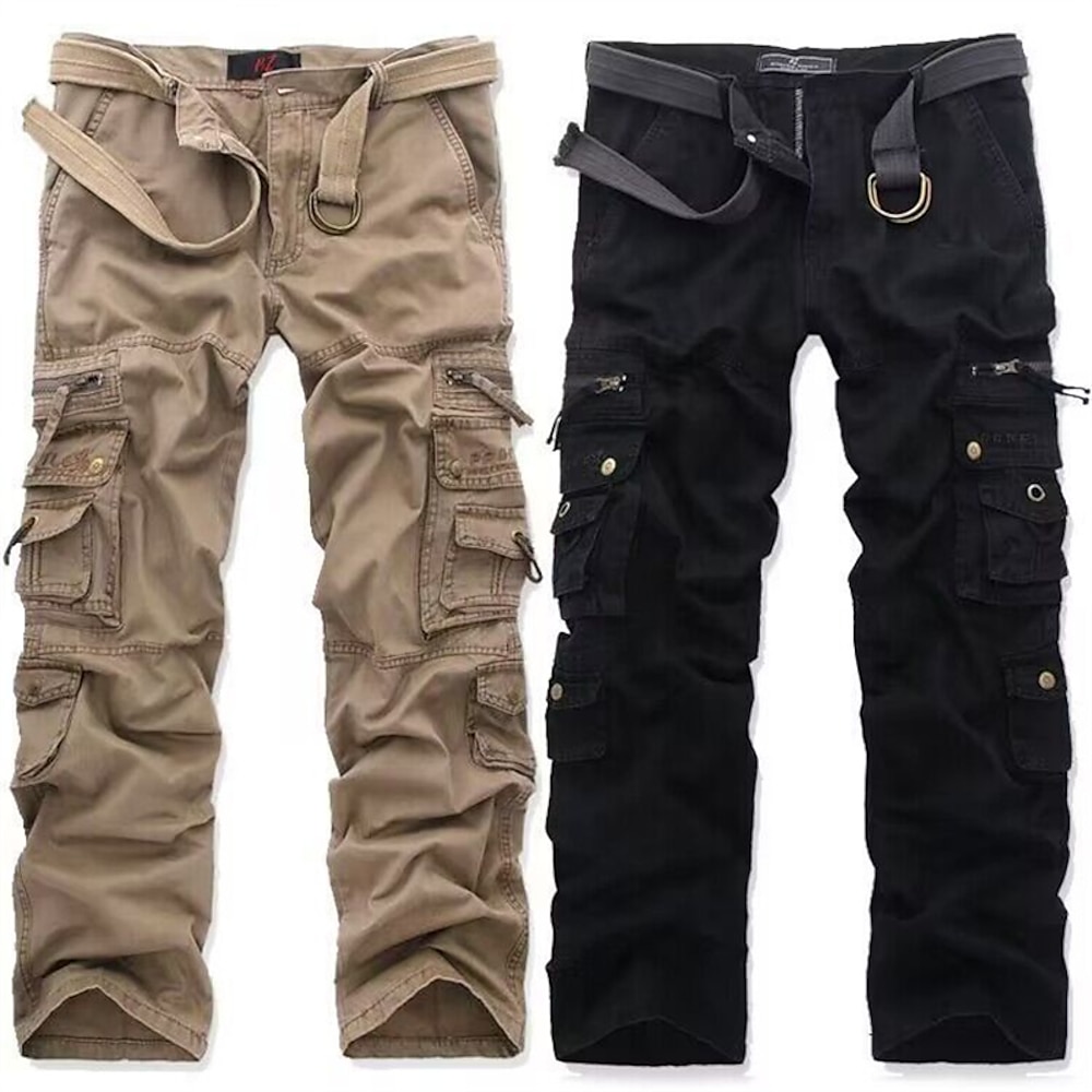 Herren Cargohose Cargohosen Taktische Hose Hose Hosen Knopf Multi Pocket Glatt tragbar Outdoor Täglich Campen und Wandern Modisch Klassisch Hellkaki Gras-Grün Lightinthebox