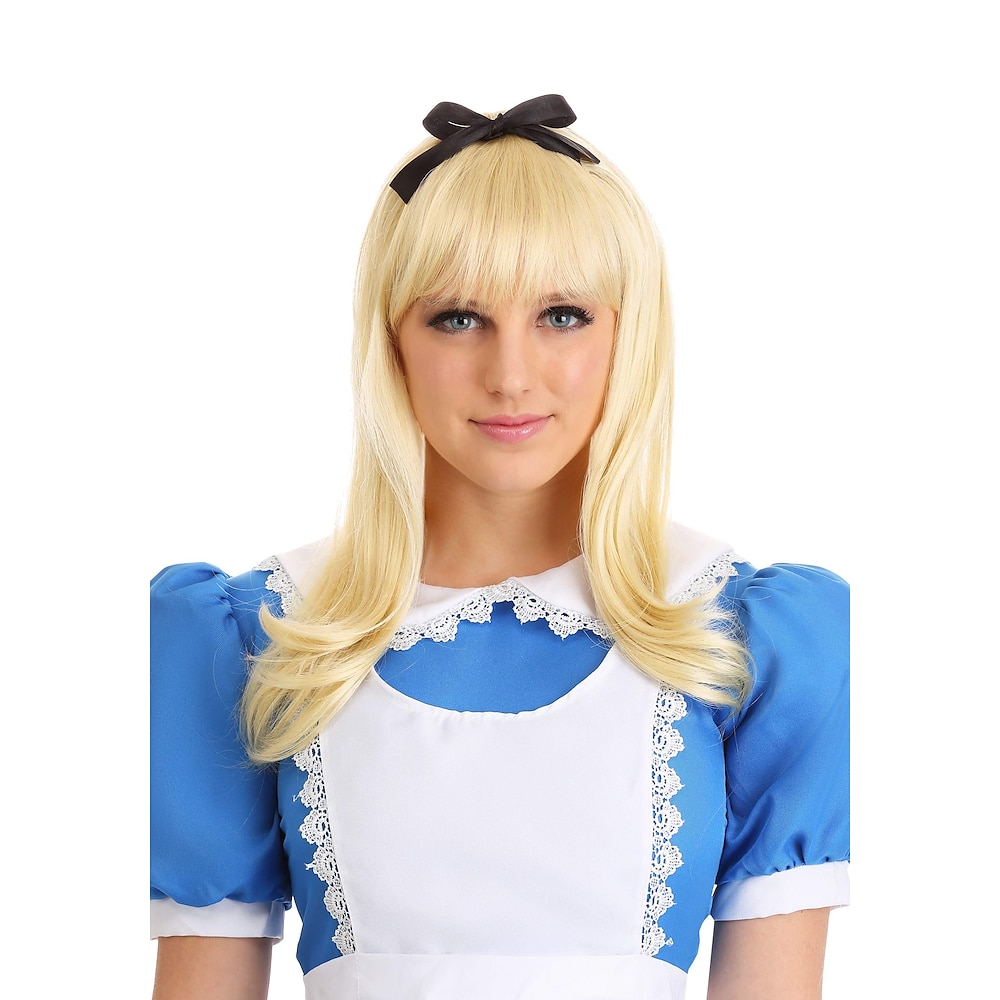 lustige Kostüme Alice im Wunderland klassische blonde Alice Perücke Standard Lightinthebox