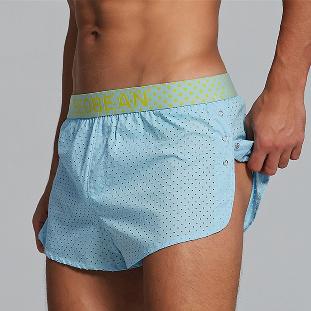Herren 1 pc Unterwäsche Boxer Boxer-Shorts 100% Baumwolle Atmungsaktiv Weich Komfortabel Buchstabe Mittlere Hüfthöhe Schwarz Rosa Lightinthebox