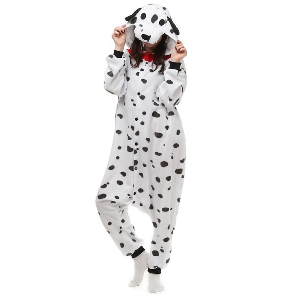 Erwachsene Tier Onesie-Kostüm Faschingskostüme Karton Hund Dalmatiner Pyjamas-Einteiler Kigurumi-Pyjamas Charme Lustiges Kostüm Für Herren und Damen Karneval Karikatur Lightinthebox