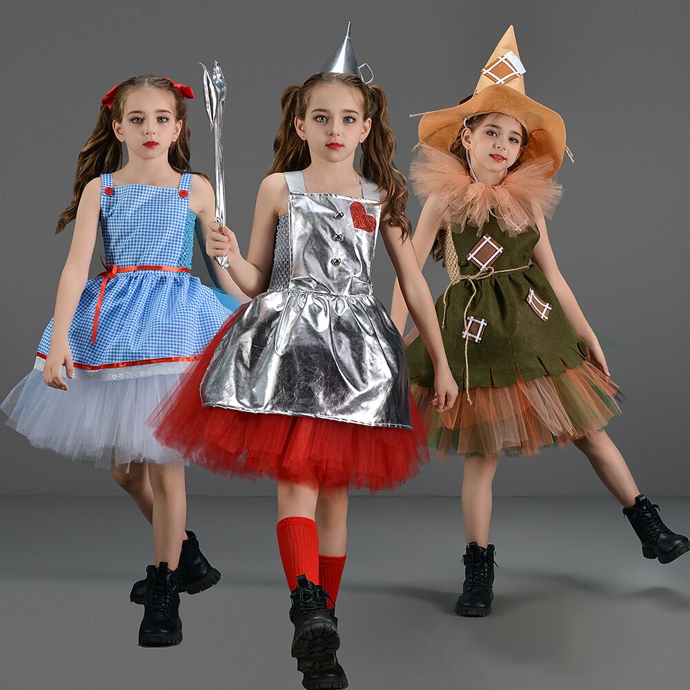 Alice in Wonderland Dorothy Vogelscheuche Kostüm Tutu Kinder Mädchen Ankleiden Party Kindertag Maskerade Einfache Halloween-Kostüme Lightinthebox