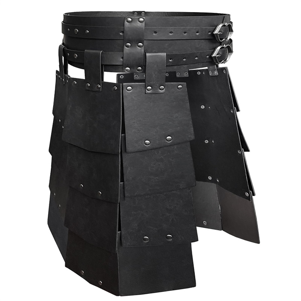 Retro Vintage Mittelalterlich Renaissance Rock Waffen und Rüstungen Kilts Seeräuber Vikinger Walhalla Herren Feste Farbe Halloween Karneval Maskerade Party / Abend LARP Erwachsene Rock Lightinthebox