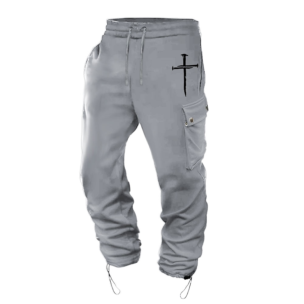 Herren Jogginghose Trainingshose Cargo-Jogginghose Elastische Taille Multi Pocket Gerade geschnitten Kreuz Vertrauen Komfort Atmungsaktiv In voller Länge Sports Outdoor Casual Freizeit Sport Sport Lightinthebox