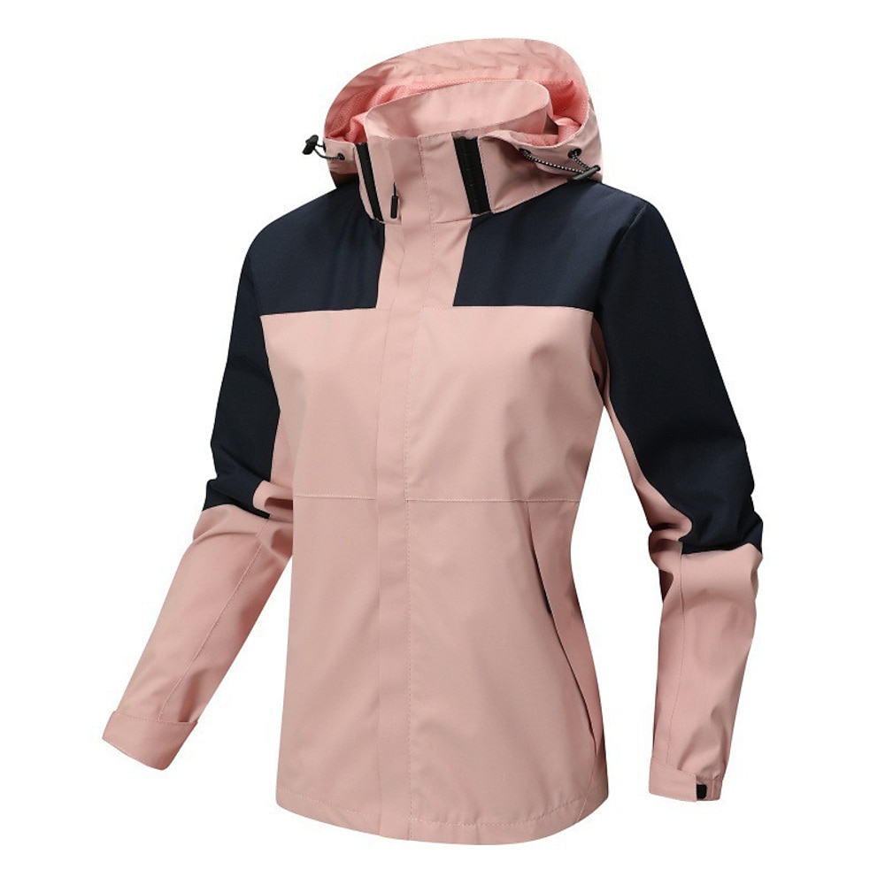 Damen Wanderjacke Winter Draussen Wasserdicht Windundurchlässig Reißverschluß vorne Leichte Jacke Voller Reißverschluss Camping / Wandern / Höhlenforschung Schwarz Rosa Purpur Grün Beige Lightinthebox