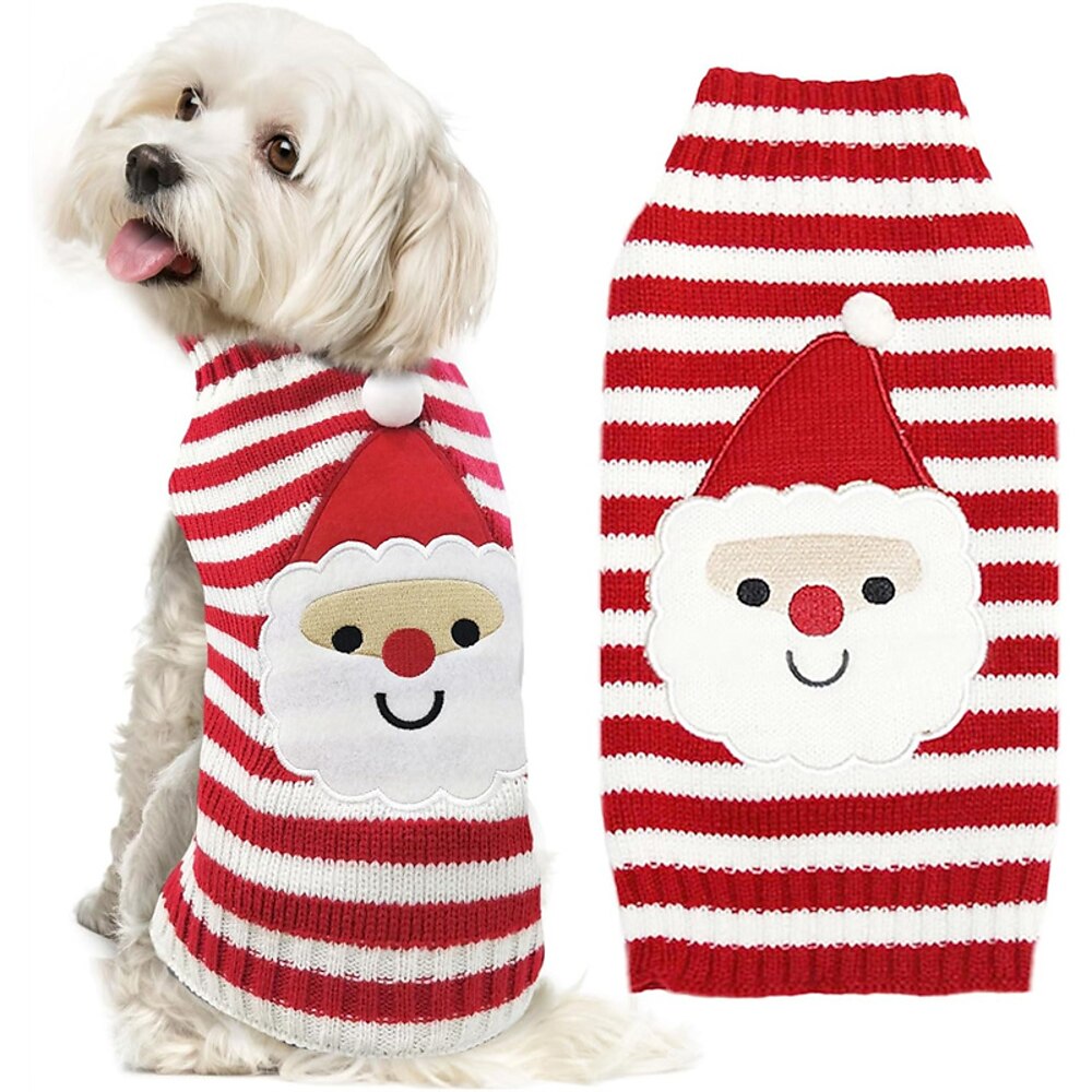 Hunde Katzen Pullover Jumper Modisch Winter Warm Modisch Komfortabel Weihnachten Weihnachten Outdoor Neujahr Alltagskleidung Freizeitkleidung Hundebekleidung for Small Mittelmäßig Lightinthebox