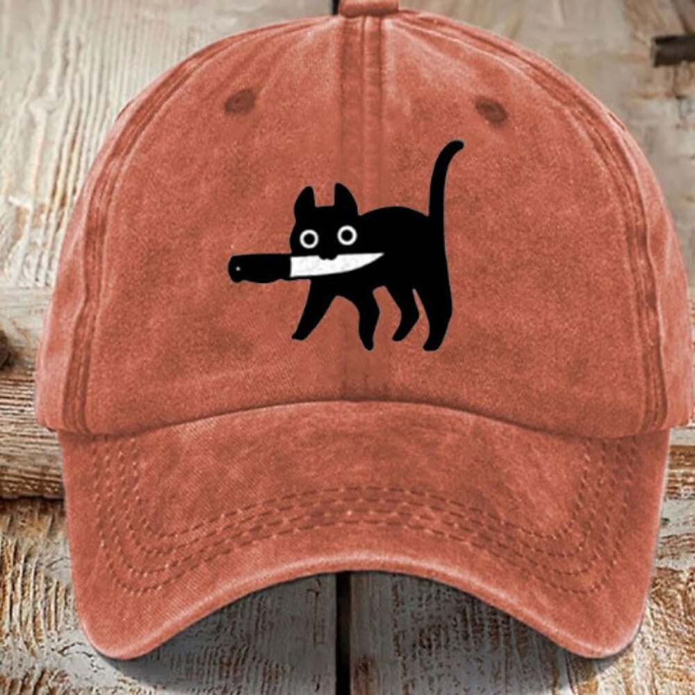 Herren Cap Basecap Sonnenhut Kappe Schwarz Orange Baumwolle Einstellbar Modisch Halloween Festival Graphic Muster Lässig / Alltäglich Lightinthebox