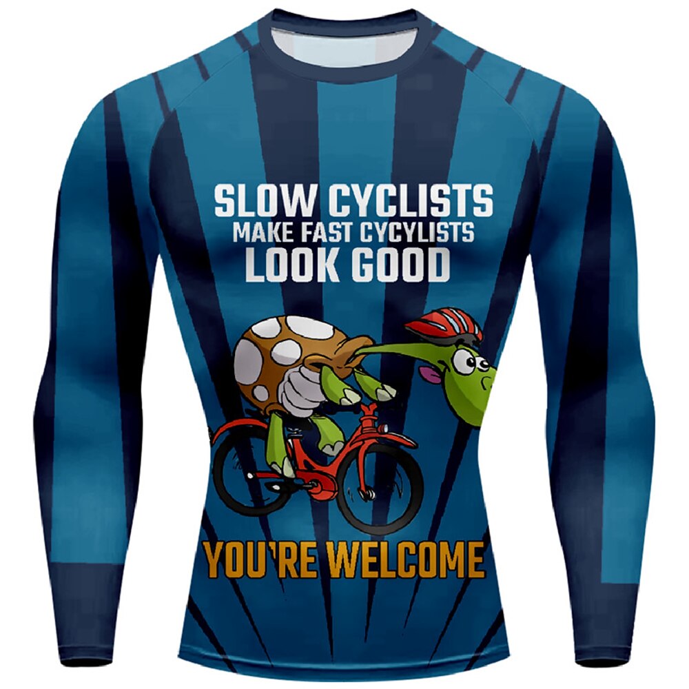 Herren Radtrikot fahrradbekleidung Fahrradtrikot Langarm Winter Fahhrad T-Shirt Trikot mit 3 Gesäßtaschen MTB Mountain Atmungsaktiv Schnelltrocknend Anatomisches Design Schweißtransportierend Blau Lightinthebox