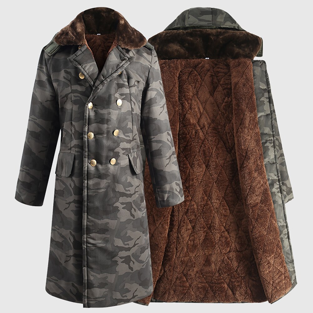 Herren Wintermantel Fleecejacke für Wanderer Winter Draussen camuflaje warm Fleece-Futter Windundurchlässig Kratzfest Oberbekleidung Reisen Grün Khaki Grau Lightinthebox