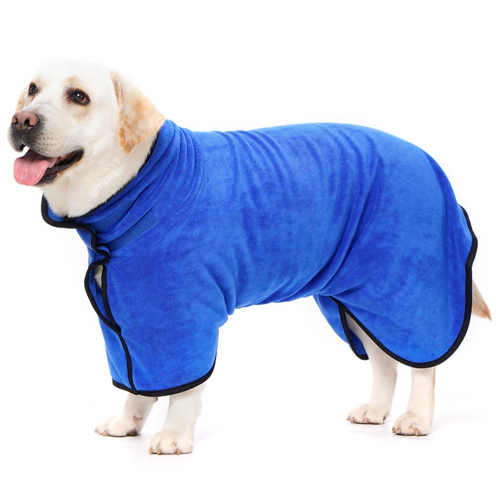 Hunde Badehandtuch Trockenmantel für Hunde Modisch Winter Warm Modisch Komfortabel Innen Blau Hundebekleidung for Small Mittelmäßig Groß Lightinthebox