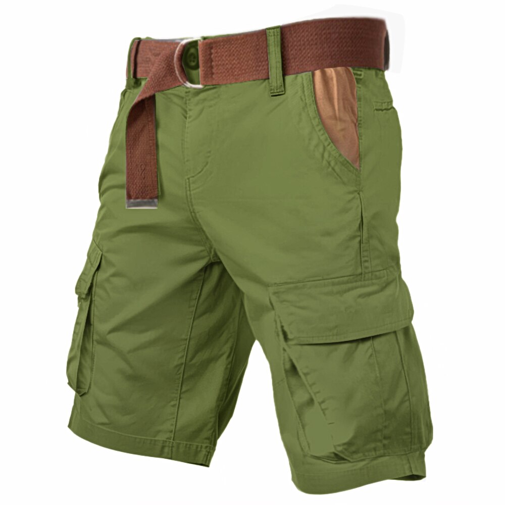 Herren Cargo Shorts Kurze Hosen Shorts Kurze Hosen Knopf Multi Pocket Glatt tragbar Kurz Outdoor Täglich Campen und Wandern Modisch Klassisch Schwarz Armeegrün Lightinthebox