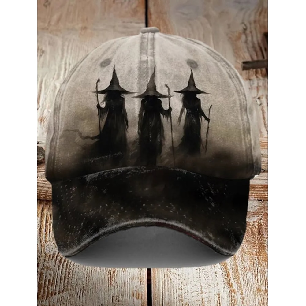 Herren Cap Basecap Sonnenhut Kappe Kaki Polyester Einstellbar Modisch Halloween Festival Graphic Geist Muster Lässig / Alltäglich Lightinthebox