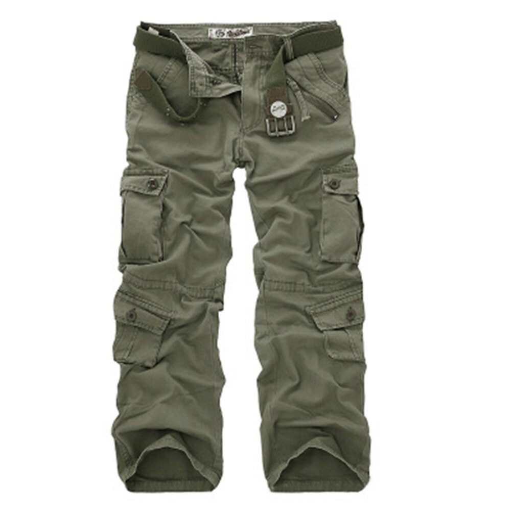 Herren Cargohose Cargohosen Cargohose Tasche Glatt Komfort Atmungsaktiv Outdoor Täglich Ausgehen Modisch Brautkleider schlicht Graues Grün Gelbe Tarnung Lightinthebox