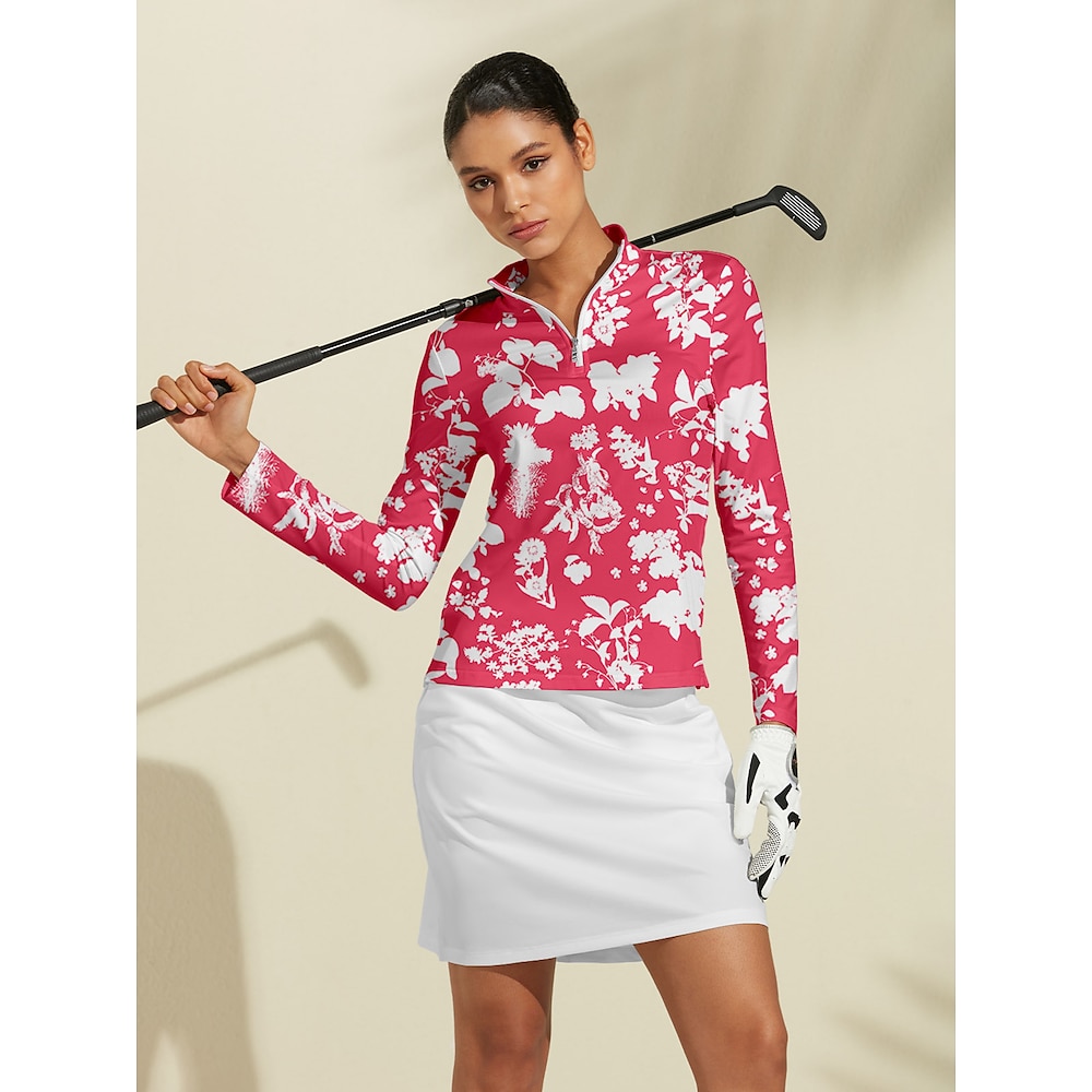 Damen poloshirt Rosa Langarm Shirt Damen-Golfkleidung, Kleidung, Outfits, Kleidung Lightinthebox