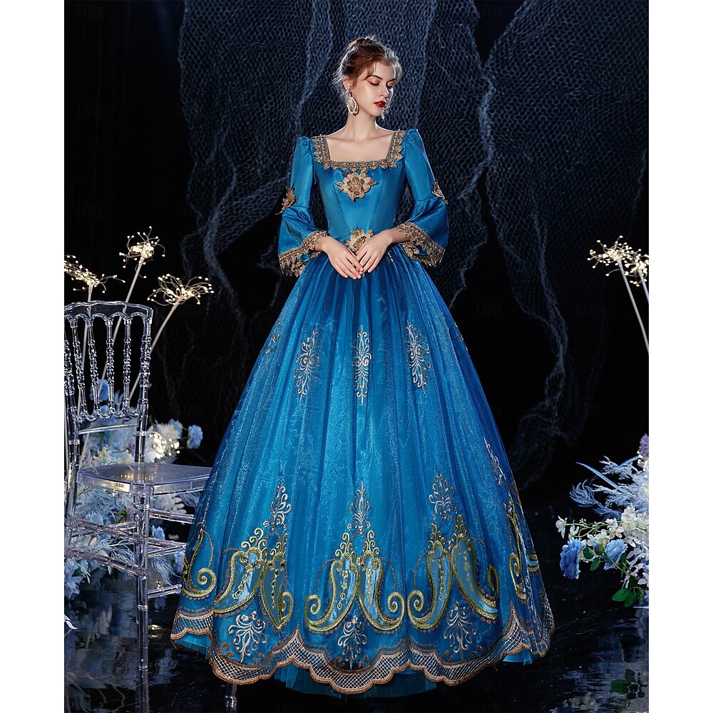 Gothic Viktorianisch Vintage inspiriert Kleid Partykostüm Ballkleid Prinzessin Shakespeare Damen Feste Farbe Ballkleid Halloween Karneval Valentinstag Party Abendgesellschaft Maskerade Erwachsene Lightinthebox