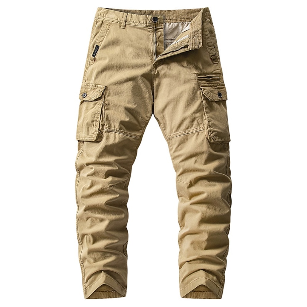 Herren Cargohose Cargohosen Hose Hosen Knopf Multi Pocket Glatt Schnelltrocknend Feuchtigkeitsableitung In voller Länge Outdoor Täglich Campen und Wandern Modisch Klassisch Schwarz Armeegrün Lightinthebox