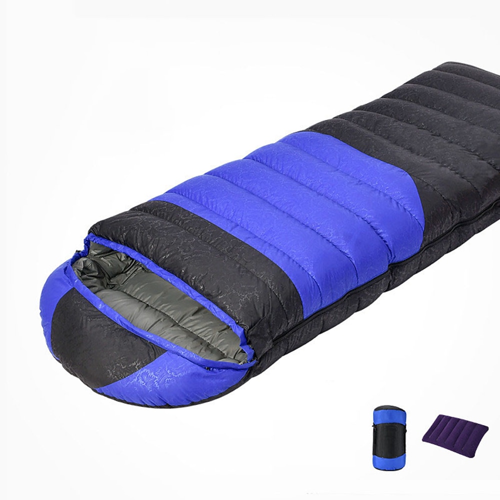 Schlafsack Draussen Camping Rechteckiger Schlafsack für Erwachsene -5 °C Einzelbett(150 x 200 cm) Weiße Entendaunen warm Tragbar Windundurchlässig Langlebig 19075 cm Winter Herbst zum Campen und Lightinthebox